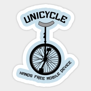 Unicycle Mobile Device Sticker